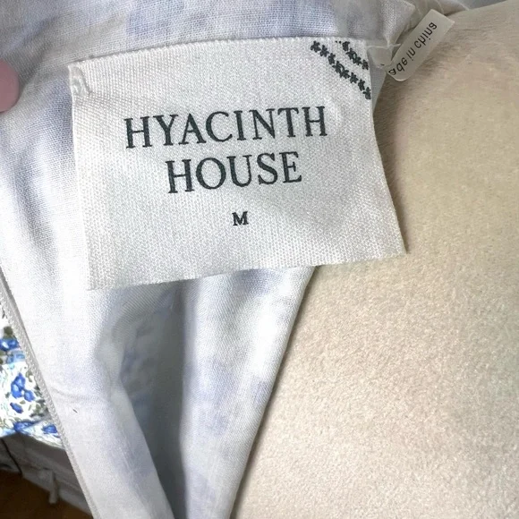 Hyacinth House Tuckernuck Floral Mini Dress Ruffle sleeves SZ M NWOT - Picture 7 of 9